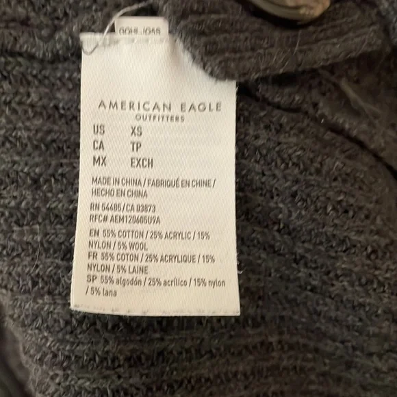 American Eagle Oversized Cotton Blend Cardigan - Picture 4 of 4